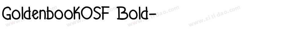 GoldenbookOSF Bold字体转换